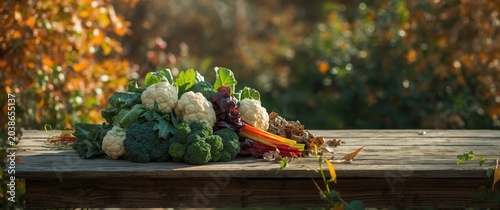 Crisp fall garden harvest s...