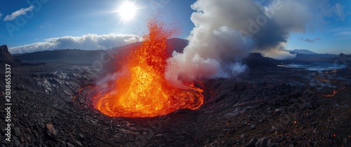Explosive volcanic activity...