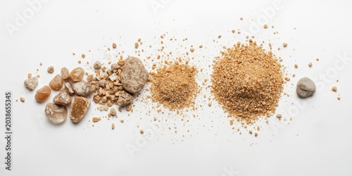 Fine granular stones and sc...