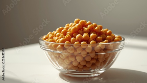 Glass bowl filled with cook...
