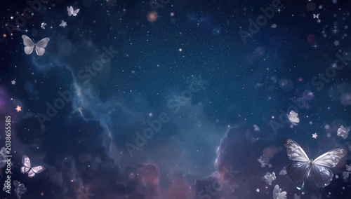 Enchanting night sky glowin...