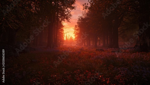 fantasy woodland viewed und...