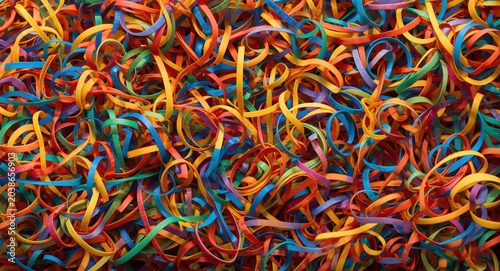 Colorful arc shaped rubber ...