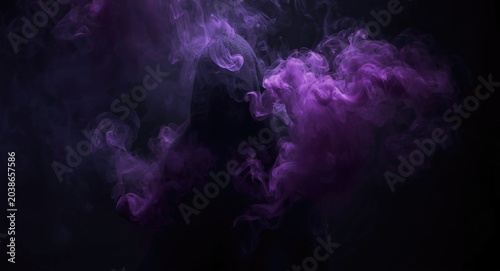 Ethereal purple mist surrou...
