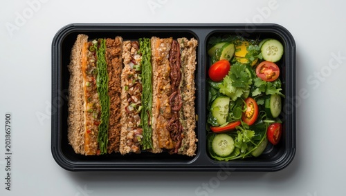 Dark Surface Airplane Meal ...