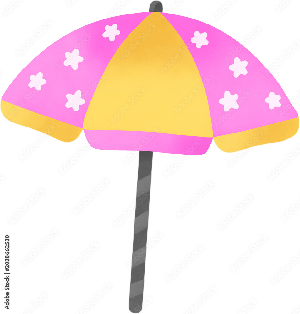 Obraz premium Cute star-patterned parasol