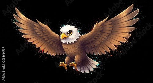 American Bald Eagle in Flight.