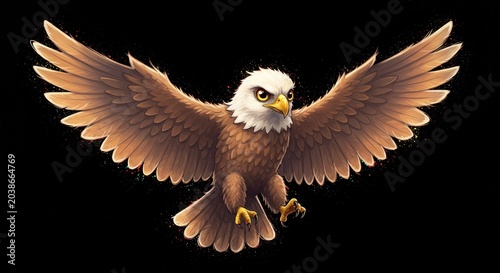 American Bald Eagle in Flight.