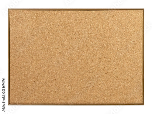 Bild auf Leinwand Blank Cork Bulletin Board With Wooden Frame for Office Message Display and Notic