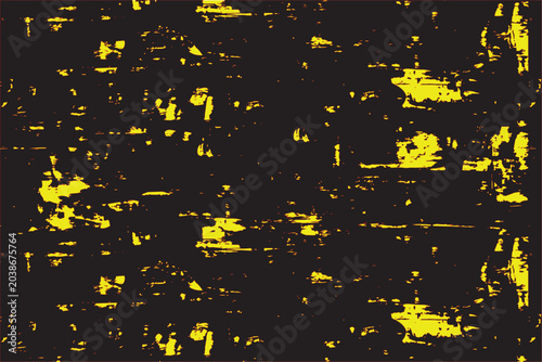 Abstract Yellow Grunge Texture Background with Black Distressed Pattern Modern Urban Design
