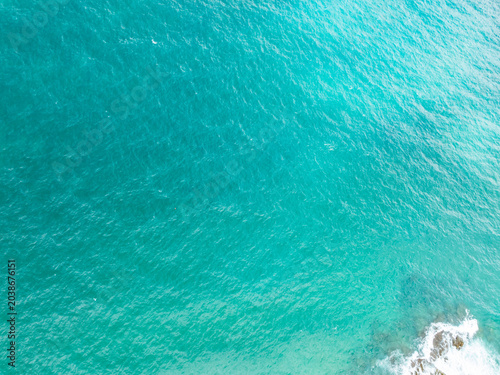 Sea surface aerial view,Bird eye view photo of blue waves and water surface texture Blue sea background Beautiful nature Amazing view sea background