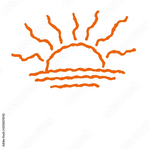 Sun line animation graphic