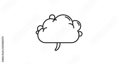 Sheep Head Simple Line Drawing.