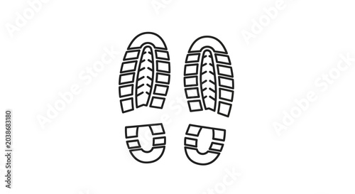 Shoe Footprint Tread Patterns.