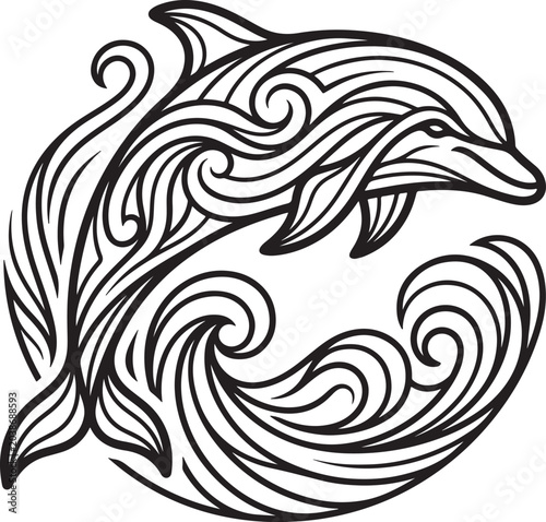 Dolphin Vector art