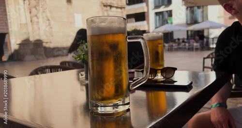 glass of beer on the table