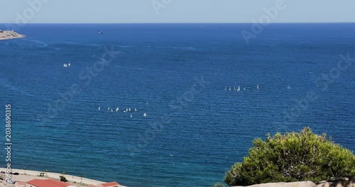 view of the sea and mountains