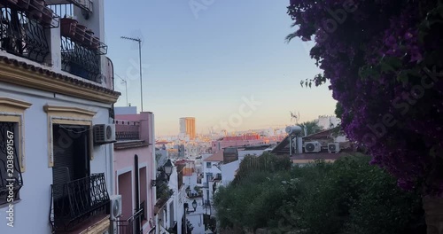 Alicante city view in evening
