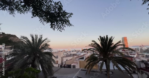 Alicante city view in evening