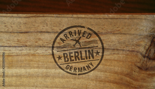 Berlin arrived stamp and stamping