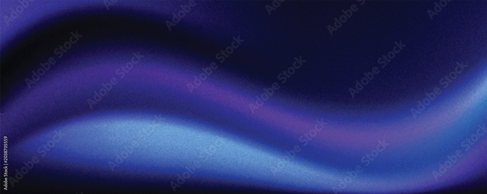 Fototapeta premium Dark blue purple color gradient background with grainy noise texture effect, abstract web banner design