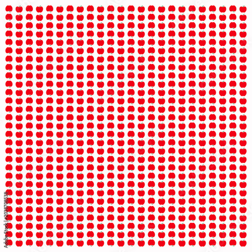 Red Apple Illustration Pattern
