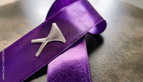 United By Unique Minds Purple Ribbon Awareness Symbol