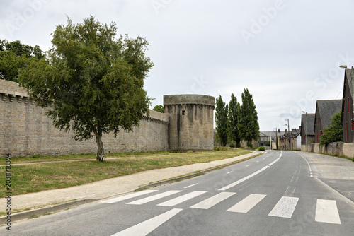 Photography Historic city walls of Guerande, Brittany, in summer
