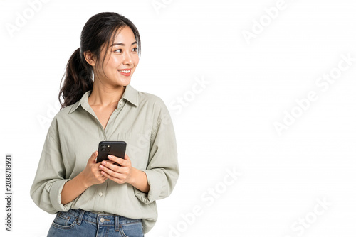 Asian Hand Holding Smartphone
