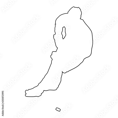 Photography Hockey Player Line Art