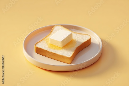 slice of bread with butter