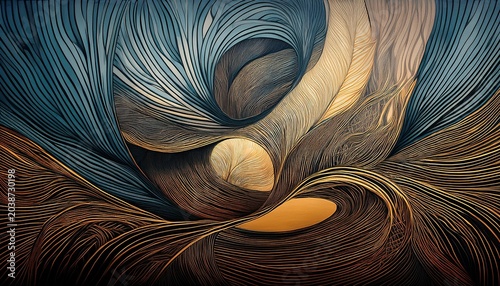 A Masterpiece Surrealistic Painting Of Lines