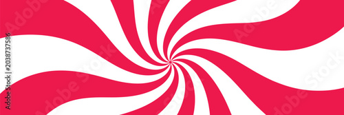 swirl peppermint background banner with abstract spiral rays