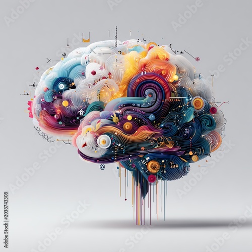 A vibrant representation of human creativity, showcasing complexity and the beauty of thought.