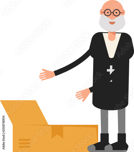 Foto Old Priest Character Opening Box