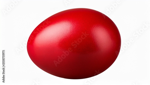 Bright Red Easter Egg Isolated On Transparent Background