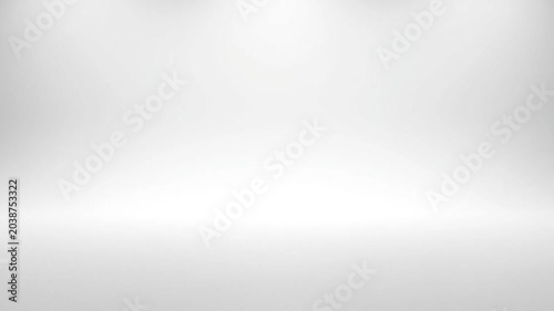 Clean and bright white studio background with soft spotlight illumination for product display and photography