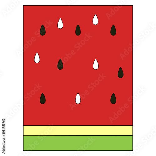 Watermelon fruit slice isolated on white background
