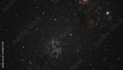 Stunning view of deep space with countless stars and galaxies in the universe