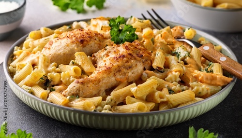 Creamy Baked Chicken Italian Pasta