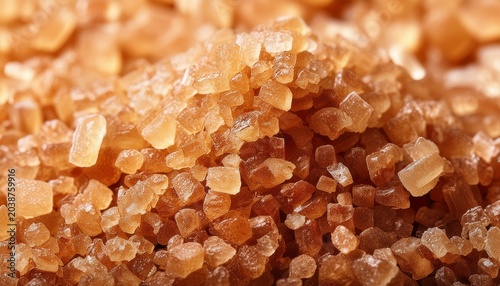 Brown Sugar Close Up As Background Macro Shot Of Brown Sugar