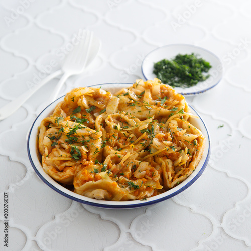 Sauerkraut open lasagna bake