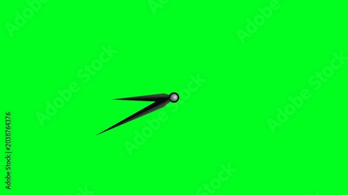 Clock hands are the moving indicators on an analog clock showing hours, minutes, and seconds isolated on Animation Video