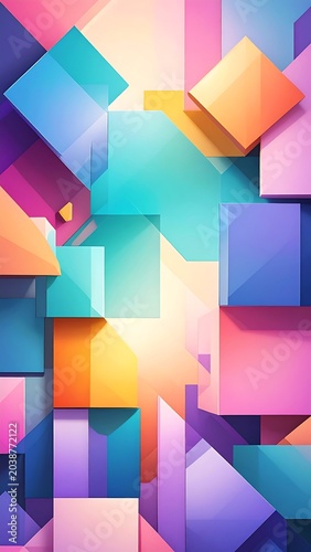 Colorful Abstract Cubes.