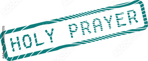 Fotografía Holy Prayer spiritual rubber stamp design for devotion and religious communicati