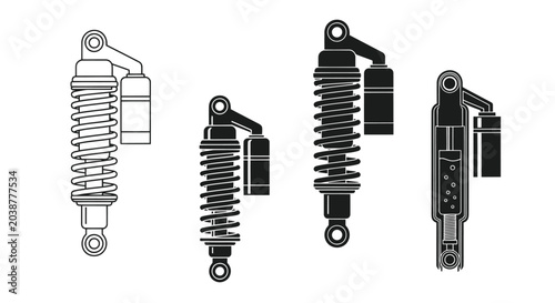 Fotografía Shock Absorber Icon Set