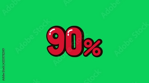 Green Screen 90 Percent Discount Animation 4K Video