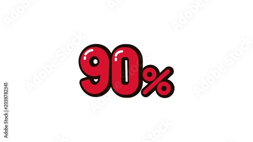 90 Percent Discount Animation 4K Video