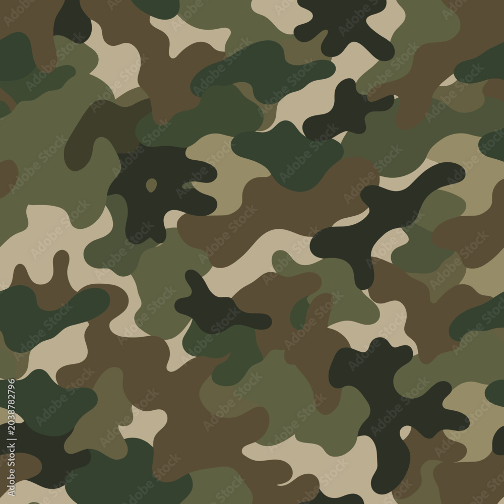 Fototapeta premium Military Camouflage Pattern Texture Close-up Photograph