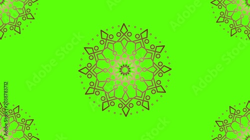 Mandala Golden Background Floral pattern. A captivating design featuring 4 intricate golden mandalas, perfect for adding a touch of luxury and elegance to any project 4K Motion Graphics isolated on An